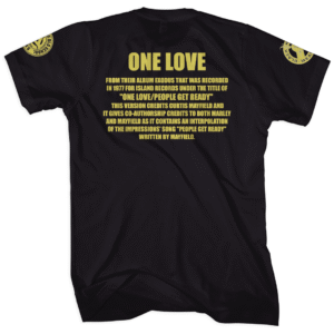 Alternative view of Bob Marley “One Love” (Island Records)