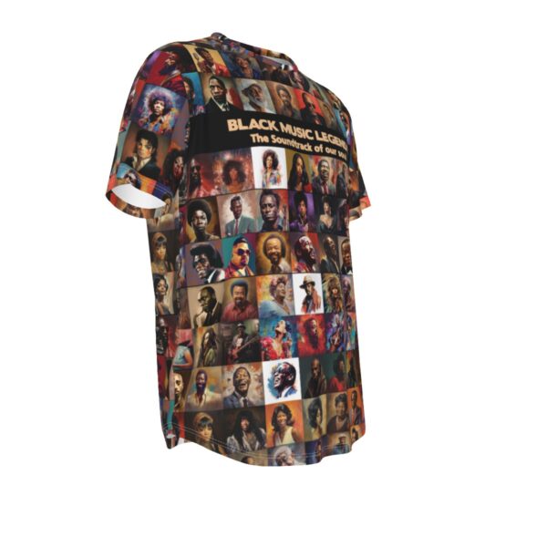 Black Music Legends Rounded Hem T-shirt - Image 3