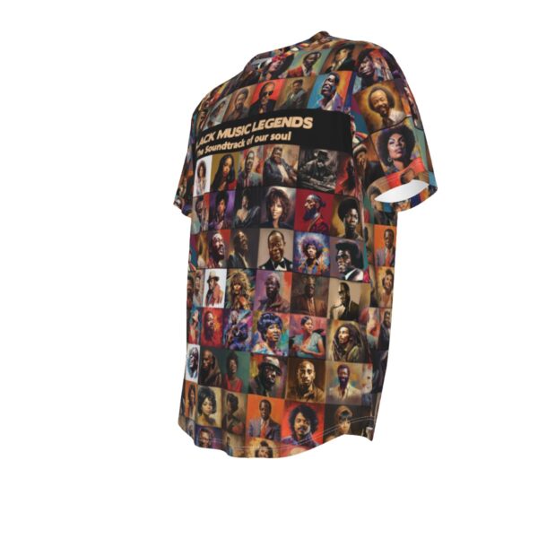 Black Music Legends Rounded Hem T-shirt - Image 4