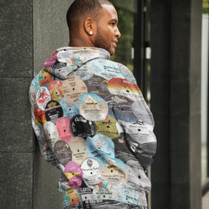 Alternative view of Throwback Collage Zip Up Hoodie With Pocket