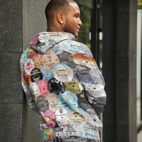 Throwback Collage Zip Up Hoodie With Pocket - Image 2