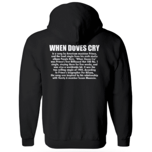 Alternative view of Prince “When Doves Cry” Hoodie